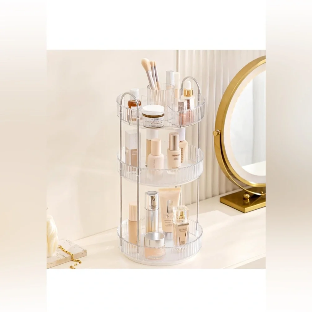 360 rotating makeup organizer